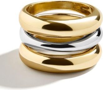 BaubleBar Moxie Two-Tone Ring in Gold/silver at Nordstrom, Size 8