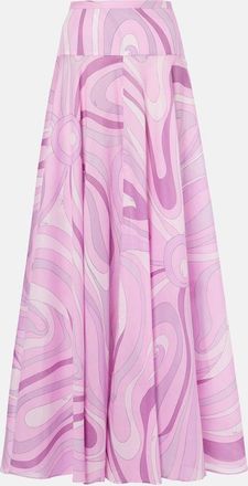 Pucci Marmo cotton muslin maxi skirt