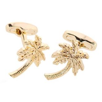 Trafalgar Store The Palm Court Palm Tree Cufflinks in Gold at Nordstrom