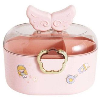 Trade Shop Trade Shop - Contenitore Organizzatore Per Cassetti Arredamento Colore Rosa Dim. 27x24x18 Cm