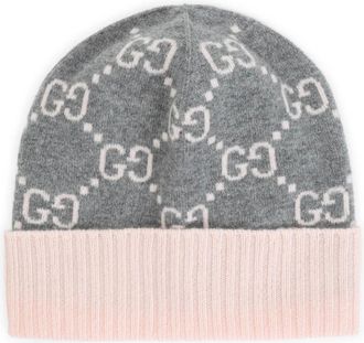 Gucci Accessoires, Dames, Veelkleurig, M, Kasjmier, GG Cashmere Jacquard Hat