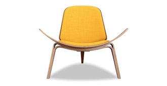 Kardiel Tripod 36 Fabric Chair, Walnut/Citrine