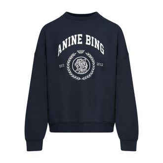 Anine Bing Miles Sweatshirt Collegiate - - Sweatshirts & Hoodies - Donna - Blu - XS