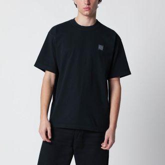 Stone Island Navy blue T-shirt with logo patch