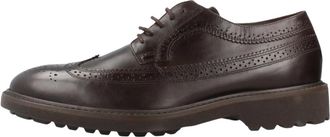 Geox U Cannaregio - Heren - Veterschoenen - Bruin - 41 EU - Leer - Schoenen