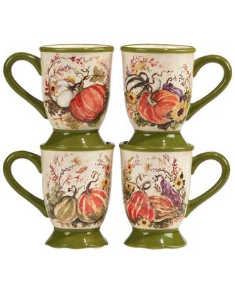 Certified International Harvest Morning Set Of 4 Mugs