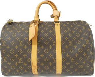 Louis Vuitton Brown Coated Canvas Boston Bag (Pre-Owned)