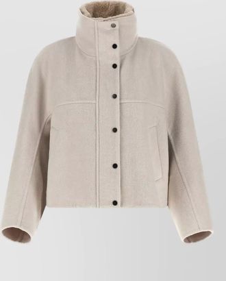 Brunello Cucinelli wool and cashmere cropped jacket