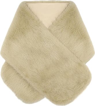 Kazar Zachte etolo-sjaal in beige kleur - Dames - Wintersjaals - Beige - ONE Size - Accessoires