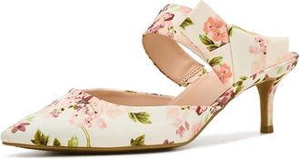 Bandolino Millie High Womens Heels Light Pink Floral : 9.5 M, Textile