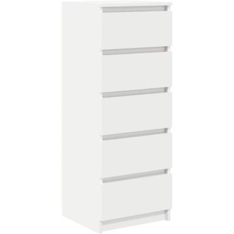 vidaXL Sideboard with Drawers White 37.5x35x99 cm Engineered Wood vidaXL