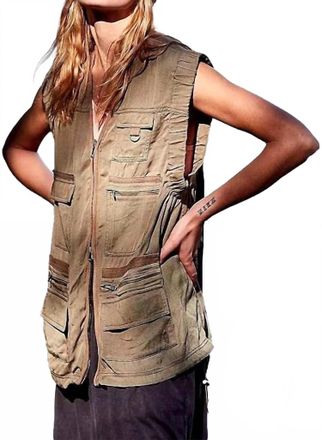 Free People Hang Time Vest In Tea Leaves