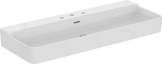 Ideal Lavabo Conca 1200x450x165mm, Lijado Blanco 3 Orificios Para Grifer&iacute;a, Con Rebosadero Ideal Standard