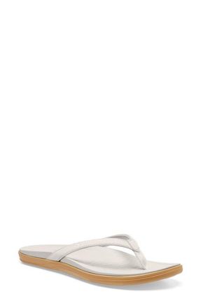 Sanuk Wave Whisper Flip Flop in White/Tan at Nordstrom, Size 10