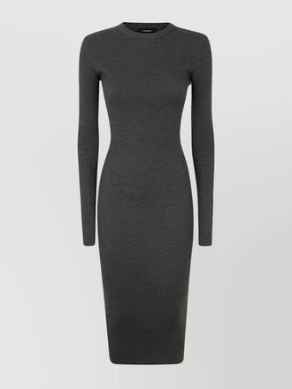 Wardrobe.NYC merino wool ribbed long-sleeve midi dress
