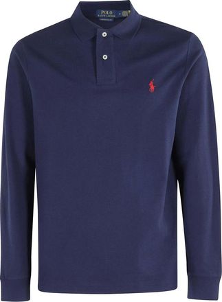 Polo Ralph Lauren Polo a Maniche Lunghe in Mesh - - Tops - Uomo - Blu - S