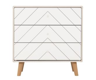 Seconique DIXIE 3 DRAWER CHEST - DUSTY GREY/WHITE - SECONIQUE | TJ Hughes White