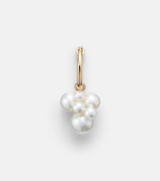 Sophie Bille Brahe Botticelli 14kt gold single earring with pearls