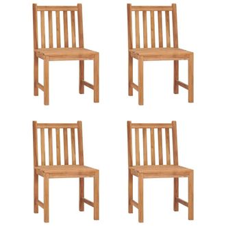 Berkfield Home Beautiful 5 Piece Garden Dining Set Solid Teak Wood in Brown