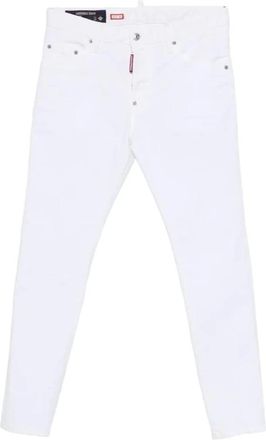 Dsquared2 Jeans, Heren, Wit, L, Katoen, Skater Rivet Skinny Jeans