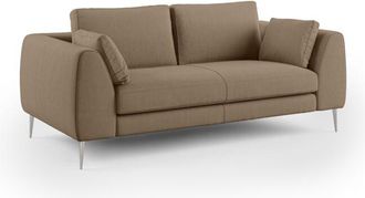 Divani.Store Divani.store - Plano Sof&aacute; Moderno En Microfibra T&eacute;cnica Desmontable 196 Cm Marr&oacute;n