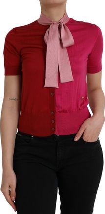 Dolce & Gabbana Dolce Gabbana Gebreide Top Korte Mouwen Strikje