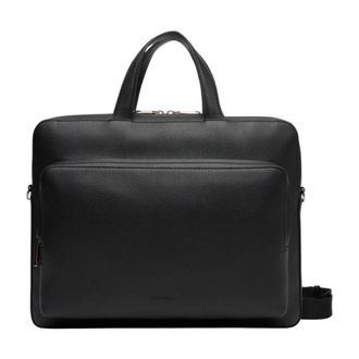 Calvin Klein Slanke Kiezel Aktetas - Heren - Laptoptassen - Zwart - ONE Size - Polyester - Tassen