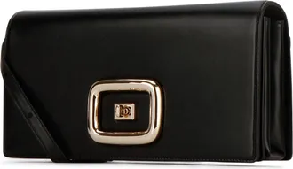 Roger Vivier Womens B999 Shoulder Bag Black Leather