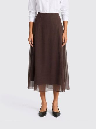 Brunello Cucinelli Gonna Circle midi in seta