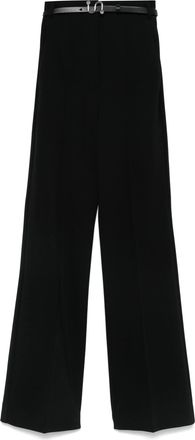 Sportmax Black Texas High-Waisted Wide-Leg Tailored Pants