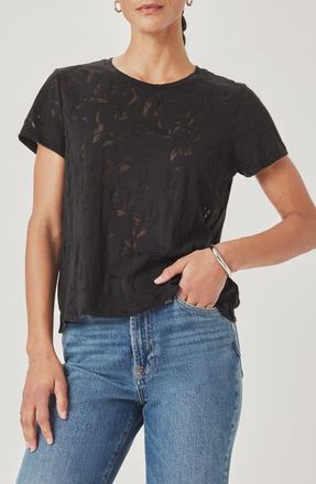 Splendid Air Burnout T-Shirt in Black Windswept at Nordstrom, Size Small