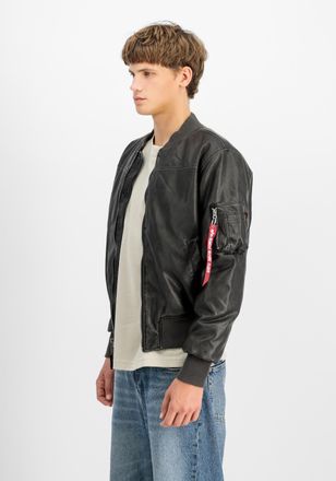 Alpha Industries Bomberjacke ALPHA INDUSTRIES MA-1 Faux Leather Vintage, Herren, Gr. XXL, schwarz, Obermaterial: 100% Polyurethan, Futter: 100% Nylon, F&uuml;llung: 100% Po