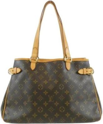 Louis Vuitton Tweedehands Canvas Louis Vuitton tassen - Dames - Vintage Shopper - Bruin - ONE Size - Vintage