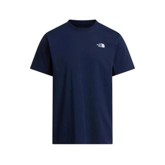 The North Face Fitness, Heren, Blauw, L, Katoen, Evolution Simple Dome Regular T-shirt met korte mouwen