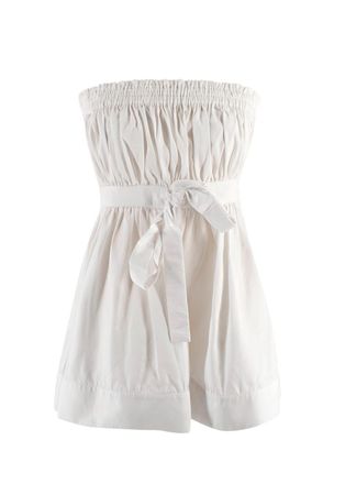 Alexander McQueen White Strapless Peplum Top Size S
