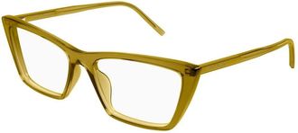 Saint Laurent Glasses, female, Green, 54 MM, Green Transpare Eyeglasses SL 737 Mica