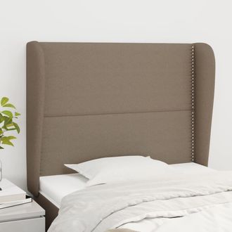vidaXL Cabecero Con Orejas De Tela Gris Taupe 103x23x118/128 Cm Vidaxl