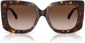 Jimmy Choo London 54mm Butterfly Sunglasses in Havana at Nordstrom