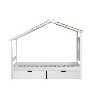 Muemue Cama Caba&ntilde;a + 2 Cajones Madera Blanco 90x190cm