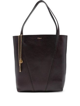 Chlo&eacute; Spin charm-detail tote bag - Purple