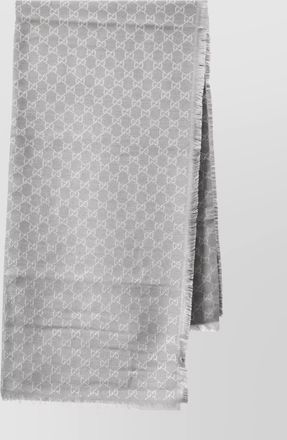Gucci fine-knit gg lam&eacute; shawl
