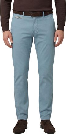 Gardeur katoenen Gardeur Pantalon effen blauw normale fit