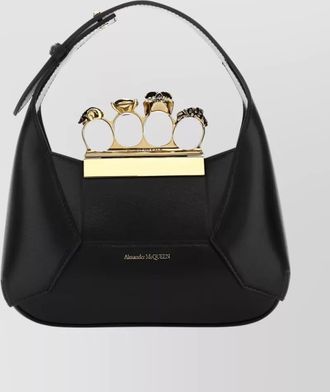 Alexander McQueen the jewelled hobo mini leather crystal embellished shoulder bag