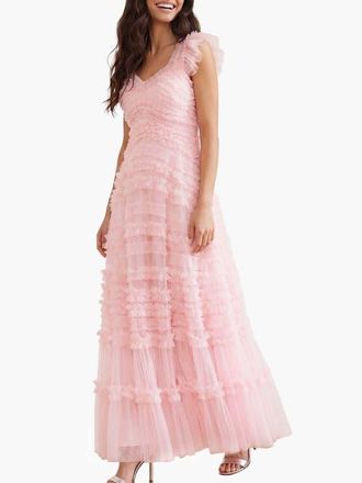 Needle & Thread Amara Backless Gown in Peony Pink at Nordstrom, Size 12