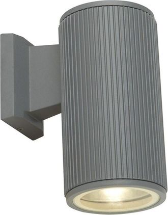 Searchlight Applique Moderna Amburgo Alluminio Grigio Trasparente 1 Luce E27
