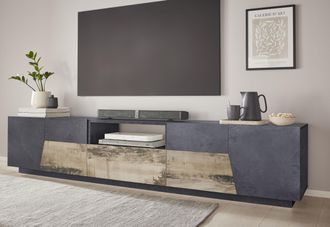 Inosign Lowboard »ALIEN- TV-Board, mit 4 Türen, 1 Schublade und 1 offenes Fach« TV-Kommode Breite ca. 220 cm Made in Italy