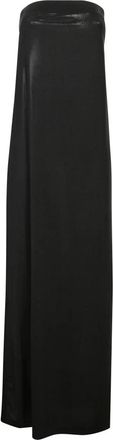 Norma Kamali Zwarte Elegante Jurk - Dames - Maxi kleedjes - Zwart - M - Polyester - Kleedjes
