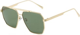 Generic Retro Oversized Sunglasses For Men Classic Metal Frame Mirror Sun Shades Glasses Eyewear Classic Large UV400,gold gre 2026