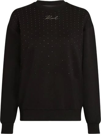 Karl Lagerfeld Felpa con strass - Nero