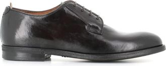 Officine Creative Ebony Leather Derby Schoenen - Heren - Nette schoenen - Zwart - 41 1/2 EU - Leer - Schoenen